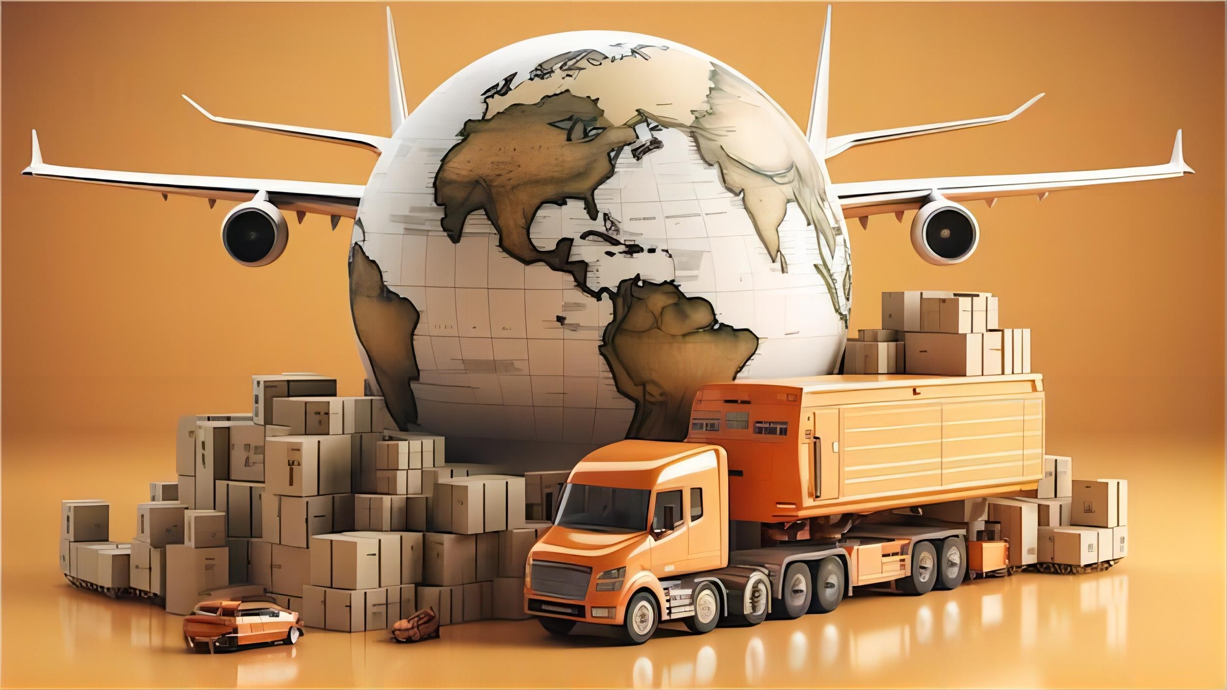 Professional logistics team handling express cargo