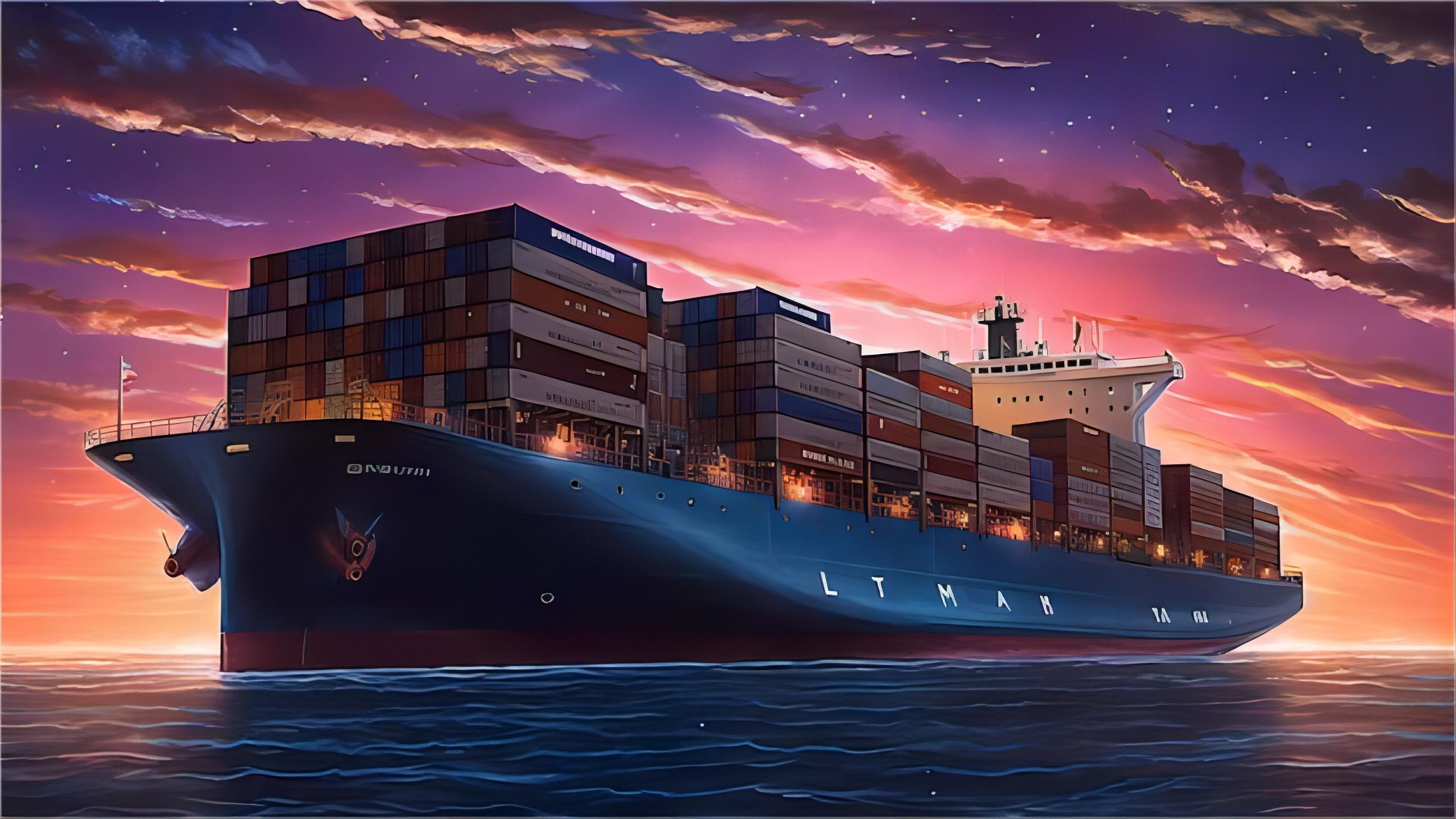 Global logistics map showing shipping routes from China to Amazon FBA warehouses