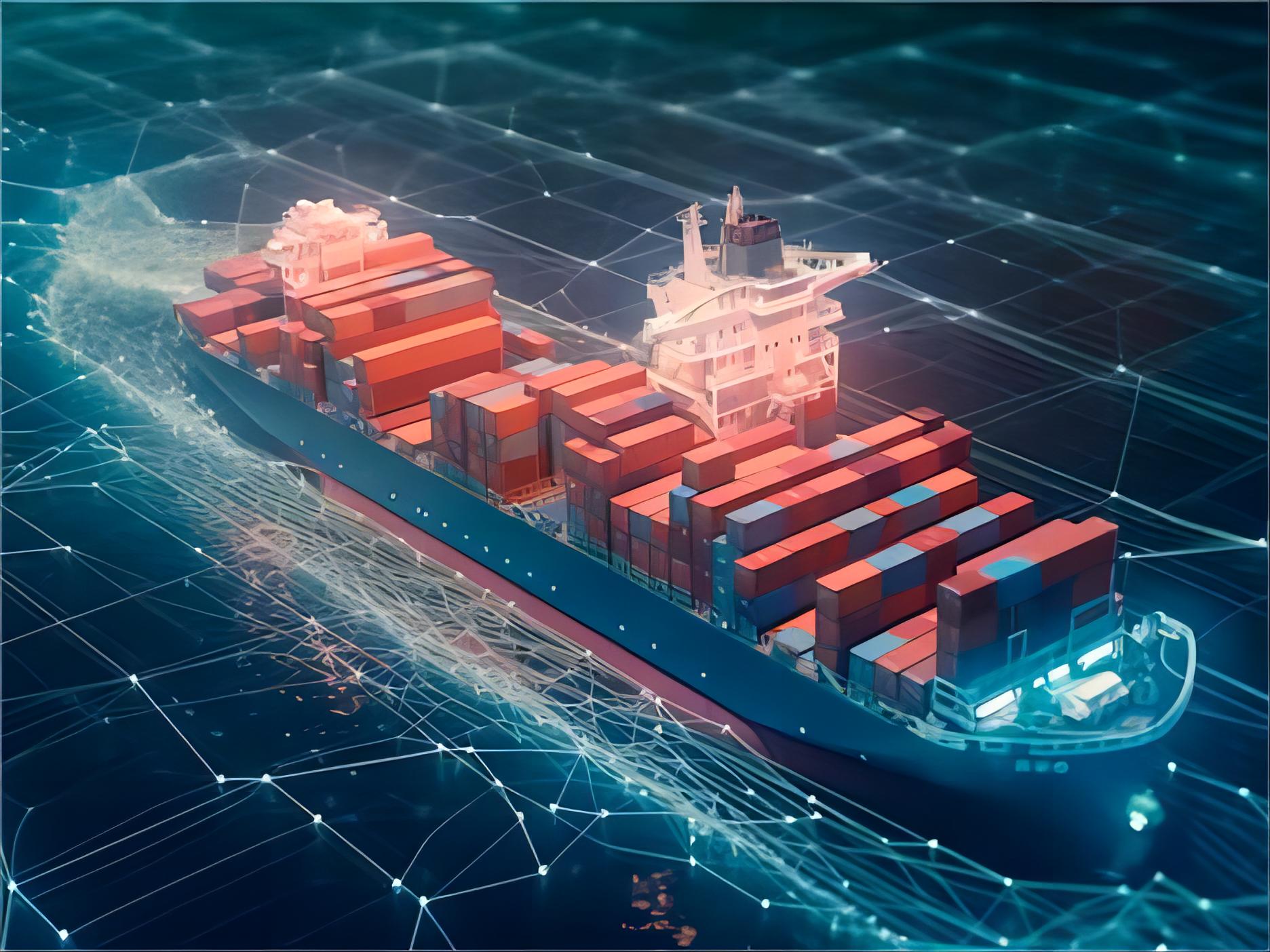 Cargo ship and freight train representing China to Europe logistics routes