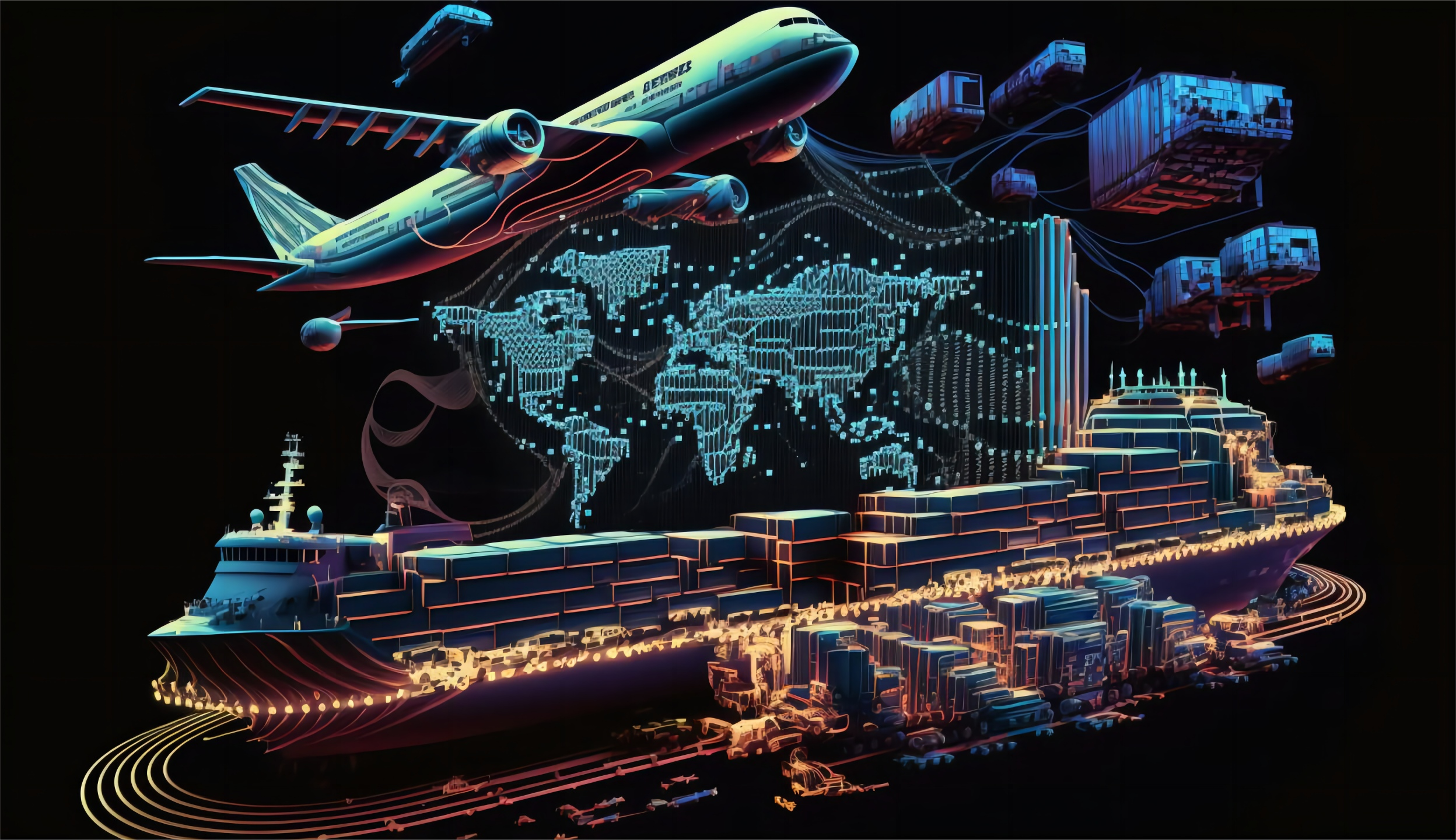 Logistics professional checking customs documentation for air cargo