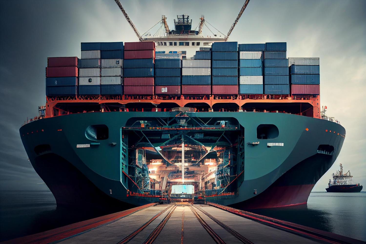 Automated container terminal in Shanghai