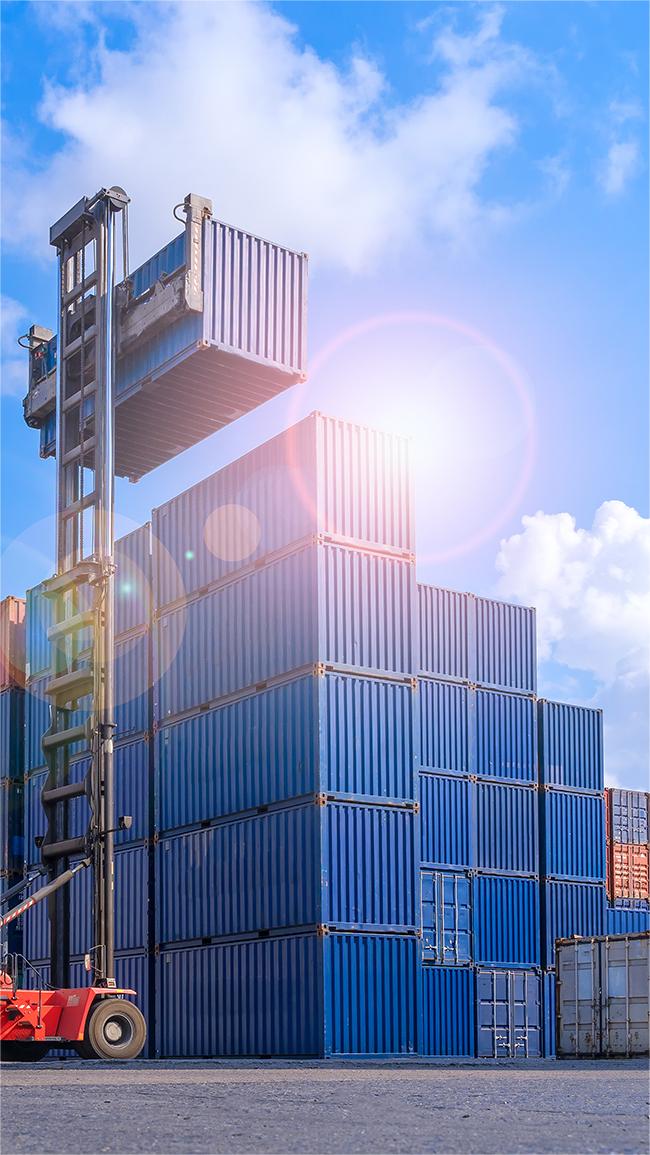 Logistics worker processing a door to door shipment in Spain
