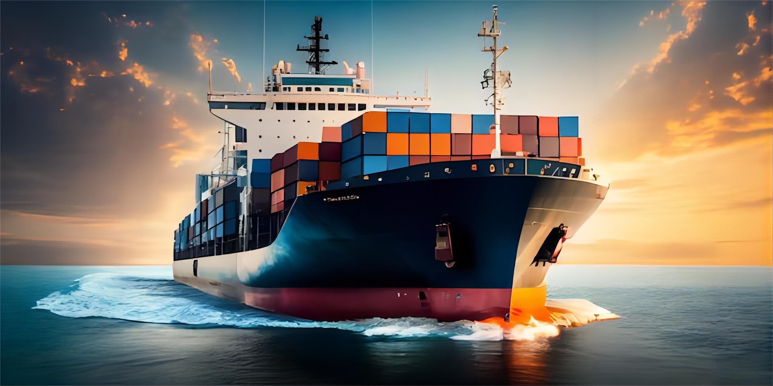 Cargo ship transporting containers from China to Germany for Amazon sellers