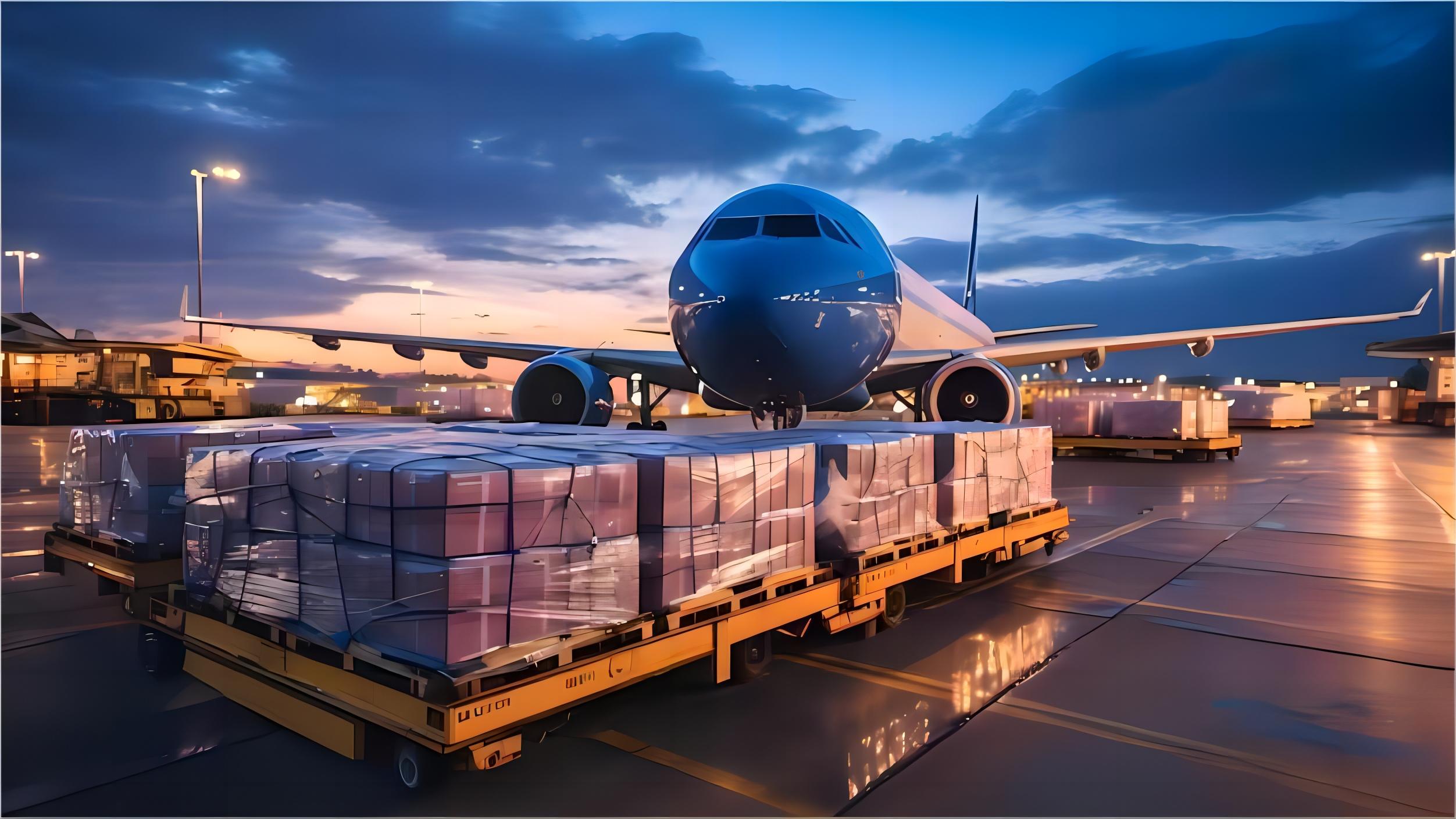 A modern automated China fulfillment center processing packages for international shipping